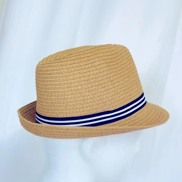 Janie and Jack Straw Fedora Hat size 4-5 ☀️spring summer - Picture 4 of 12